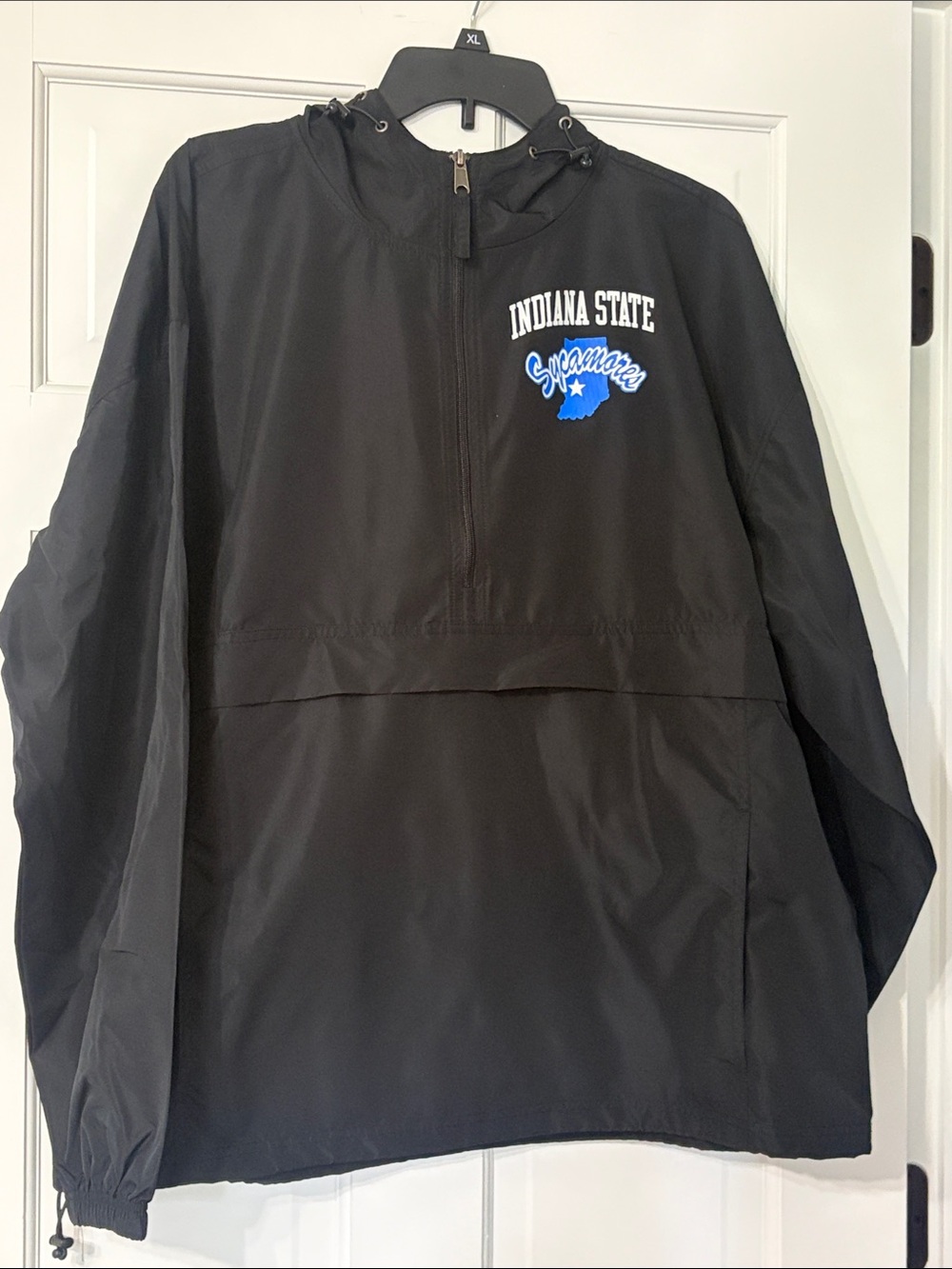Champion Black Indiana State Sycamores Pullover Hoodie Windbreaker